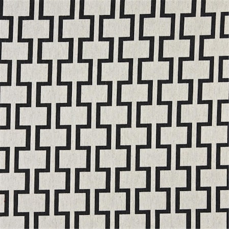 Designer Fabrics 54 in. Wide Midnight And Off White- Modern- Geometric Designer Quality Upholstery Fabric K0002G